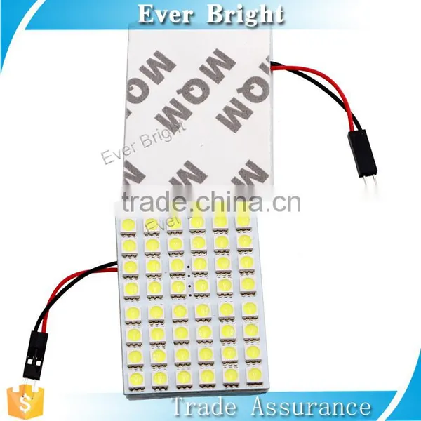 Festoon (C5W)/T10 Led Car Roof Light 5050 48SMD Led Lamp 12v Square Led Panel Light Ceiling photo-2