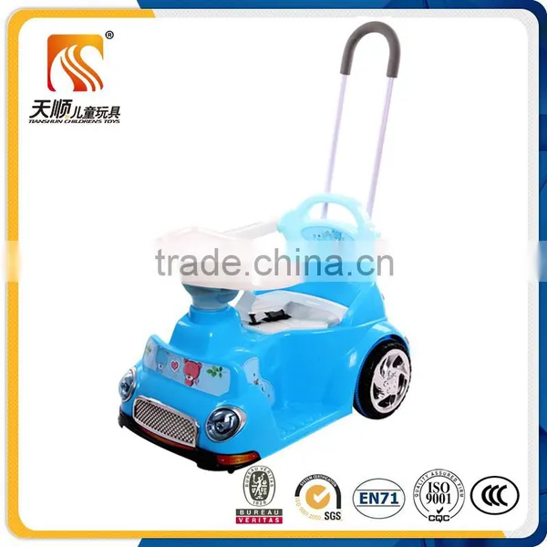 Funny Rocking Toy Car Electric Swing Toy Car for Kids Electric Car With Adult Pushbar photo-6