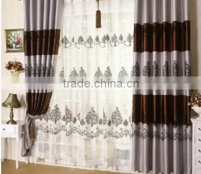 2015 Moden Flocd Blackout Fabric Window Curtain Home Textile Sun Protection Curtain photo-6
