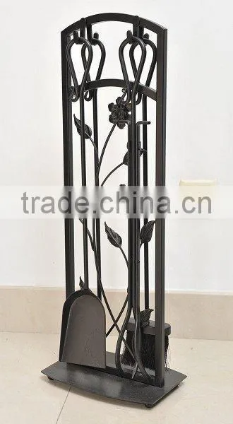5 Pcs Hand Forged Fireplace Tool Sets
