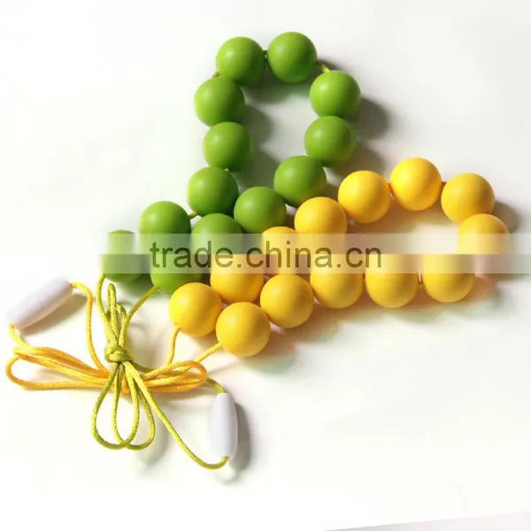 China BPA Free Jewellery Silicone Baby Teething Necklaces photo-3