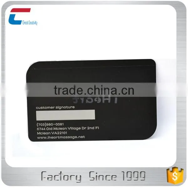 Standard Size Debossed Matte Black Matel Business Card photo-5
