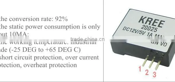 Ultra-thin DC-DC Step-down Power Module IC Integrated 12V Power Supply Module 5V1A Turn Over 2596 Power Converter photo-6