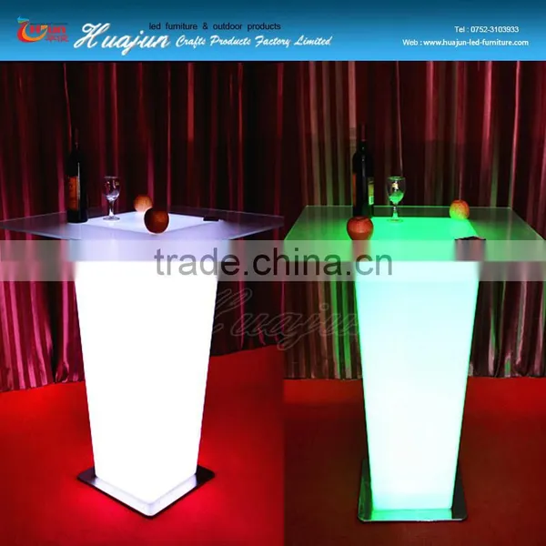 Glass Top Remote Control Led Dining Table photo-5