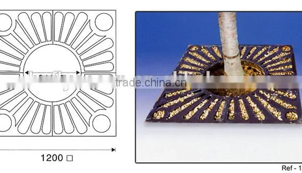 FO-9T06 Hot-selling Cast Iron Tree Perforated Strainer Tree Pool Cover photo-4