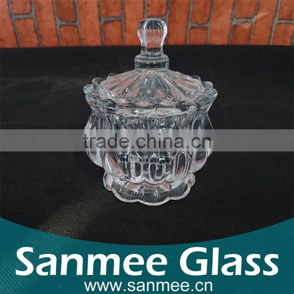 Delicate Royal Glass Candy Bowl Glass Sugar Bowl photo-2