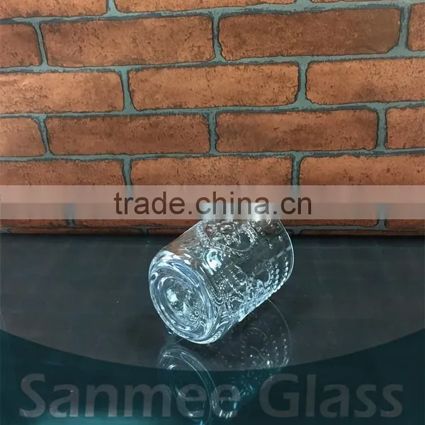 Cheap Embossed Glass Beer Mug With Handle photo-3