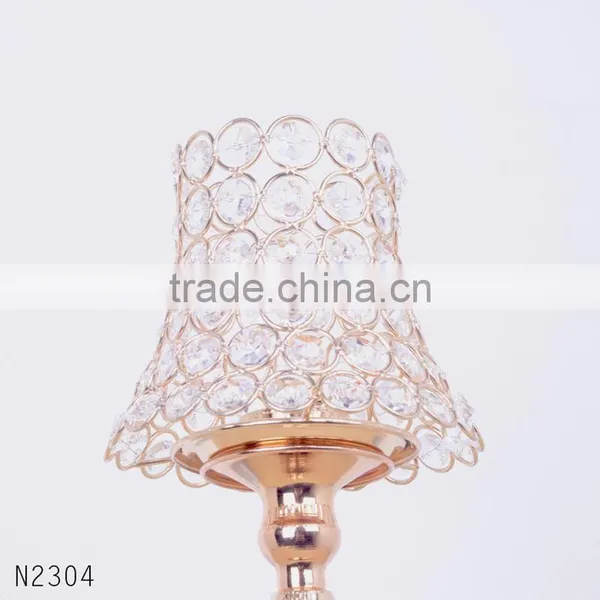 Romantic Metal Crystal Candle Holder Stands Europe Fashion Candlestick for Home Decor Party photo-4