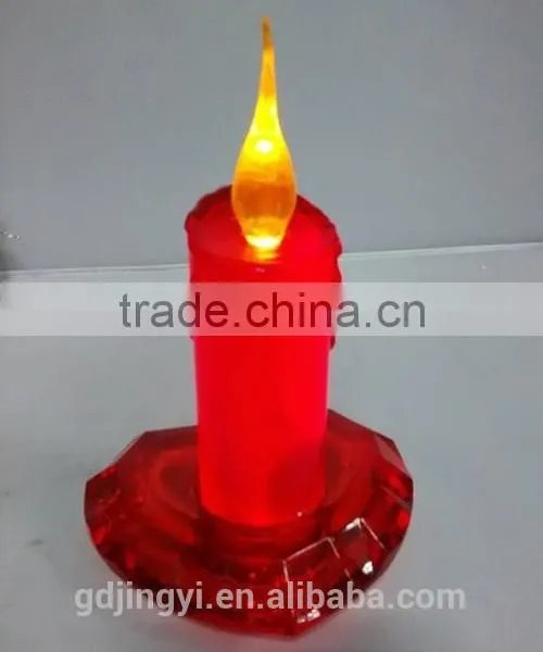 LED Lighted Acrylic Heart Shape Base Colorful Candles Decoraitons photo-5