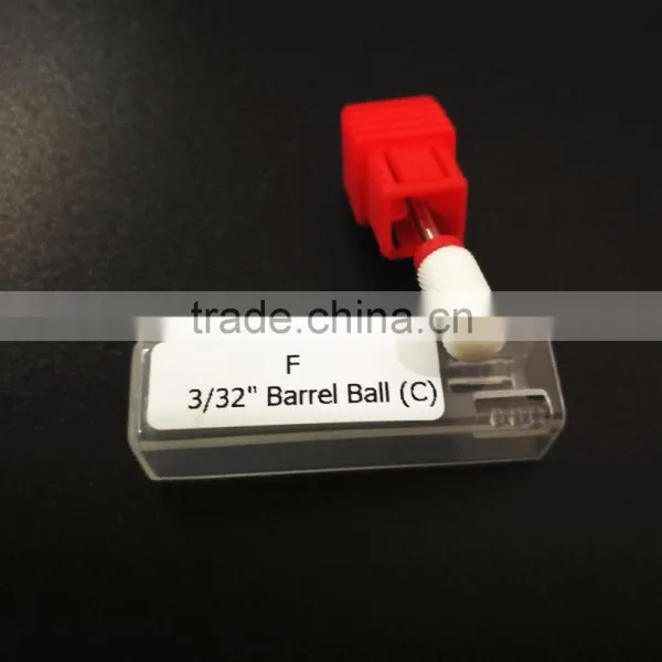 3/32'' Fine Type Cylinder Ball Ceramic Nail Drill Bits Electric Drill Bits File Kit photo-2
