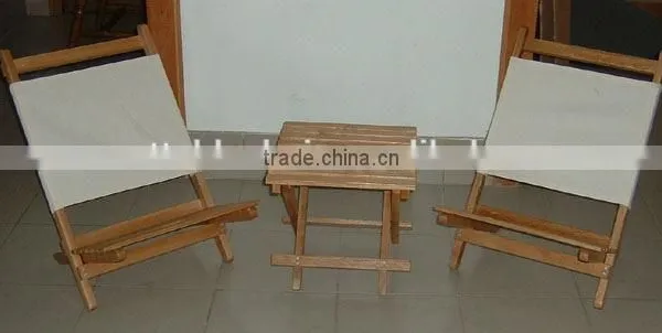 2016 Wooden Beach Chair With Canvas Fabric for Outdoor Furniture photo-4