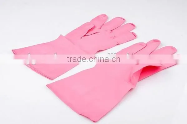 Pink Nitrile Washing Up Household Rubber Gloves photo-2
