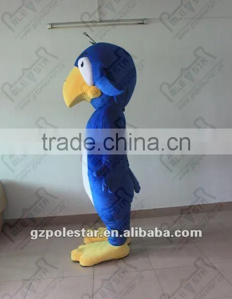 Yellow Beak Blue Eagle Mascot Costume White Belly photo-3