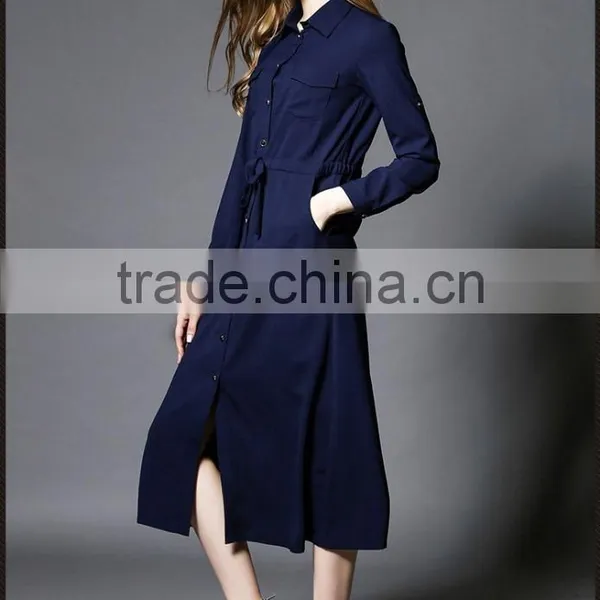 Fashion Mature Women Casual Dresses Clothes Long Sleeve Women Dresses Big Women Dresses photo-4