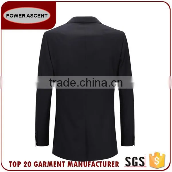 Latest Custom Design Best Brand Men'S 1 Button Black Coat Pant Men Suit photo-2