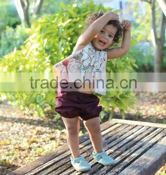 New Fashion Sky Bule Baby Bloomer Elastic Kids Pants Wholesale photo-4