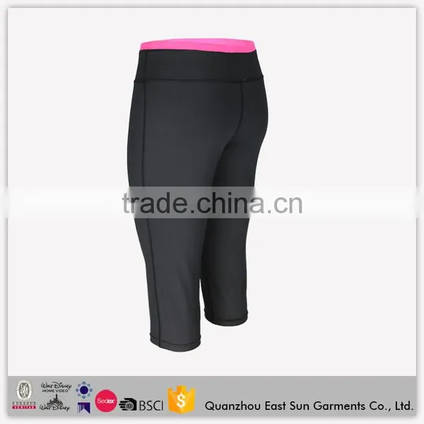 2017 Factory Price Cheap Fancy Sportswear Custom Design Sports Wear Dry Fit Workout Capri Yoga Pants For Women photo-4