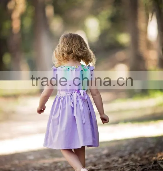 Wholesale Clothing Floral Sundress Baby Girl Party Dress Children Frocks Designs photo-3