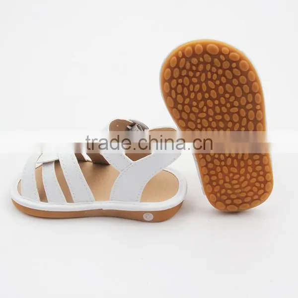 2017 Baby Shoes Plain Color Safe Leather Shoes for Kids Squeaky Shoes photo-2