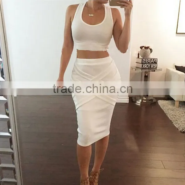 Summer 2pcs Skirts Bodycon Dresses for Women photo-4