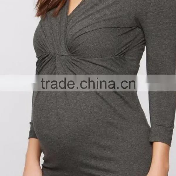 Office Maternity Clothing v Neck Dress photo-4