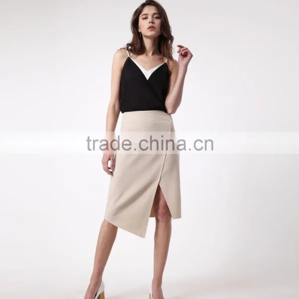V Neck Fashion Casual Summer Woman Blouse Wholesale Tank Top photo-3