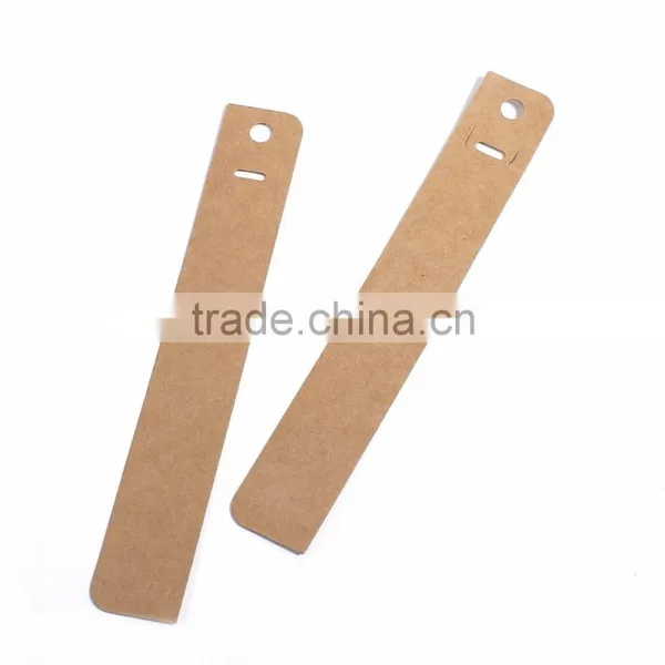 Paper Jewelry Display Card Rectangle Brown 20cm(7 7/8") x 3cm(1 1/8"), 1 Piece photo-3