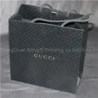 Custom Monogram Black Paper Bag