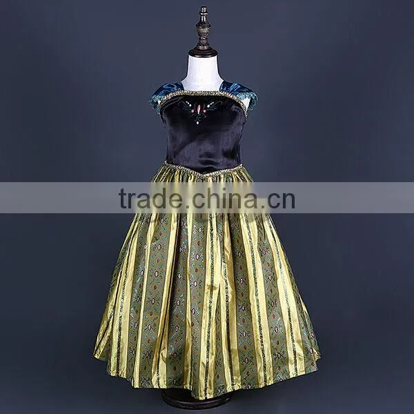 Frozen Anna Princess Dress Pretty Frozen Girls Dress Evening Dress New Kids Wedding Party Cosplay photo-4