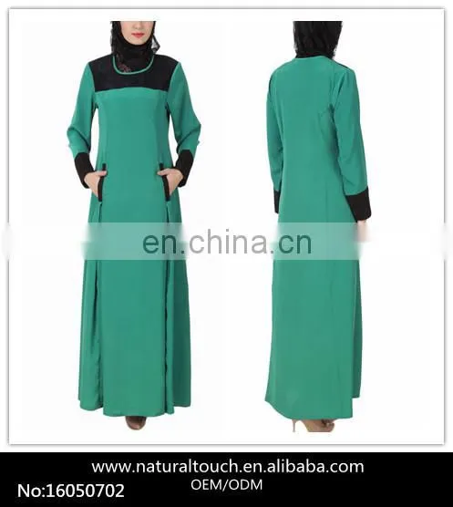 Contrast Abaya Perfect Kaftan Tunic Kaftan Inspired Dress (16050702)
