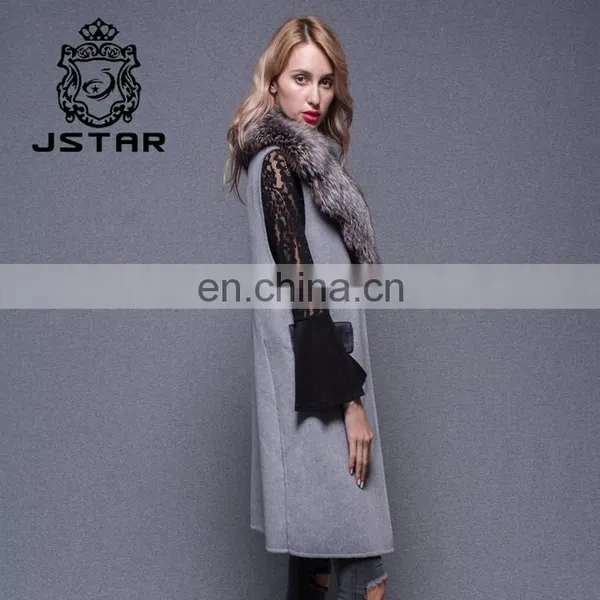Cheap Price Wool Women Winter Cashmere Coat Ladies Long Vest Design photo-5