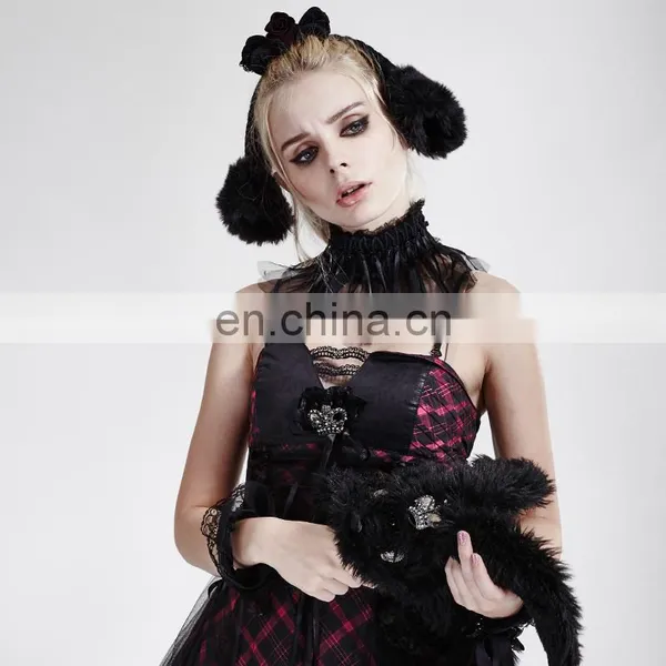 Gothic Lolita Punk Rave Lace 3-in-1 Wristband-choker-head Wear LS-043 photo-5