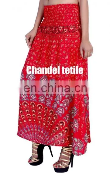 Mandala Printed Skirt and Dress Stretch Waist Ethnic Casual Skirt Bohemian Women Skirt Wrap New Women Skirt Rayon Indian photo-5