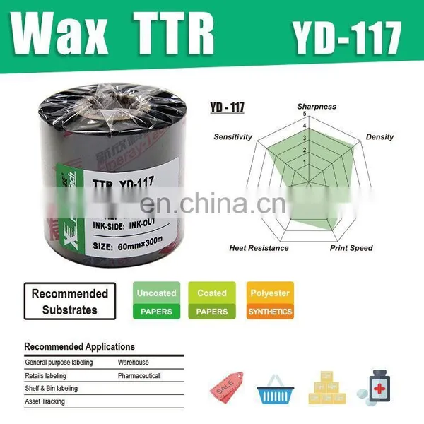 YD106 Customize Wax TTR Thermal Transfer Printing Maker Labels Ribbon photo-6