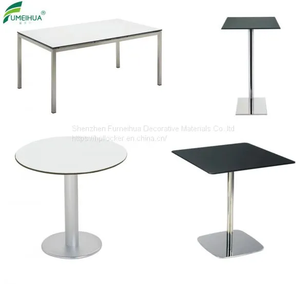 High Pressure Water-Proof Compact HPL Square to Round Table Top photo-2