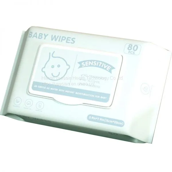 80pcs per Pack15*20cm Non Woven Baby Wet Wipes High Quality