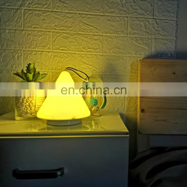 Excellent Quality Plastic Pyramid Light Night Led Eye Protection Bedside Lamps for Evening photo-3
