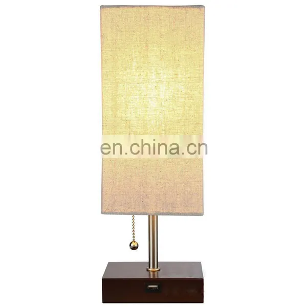 Nordic Modern Domestic and International Hotel Table Lamp Bedside Double Charging USB Table Lamp photo-5