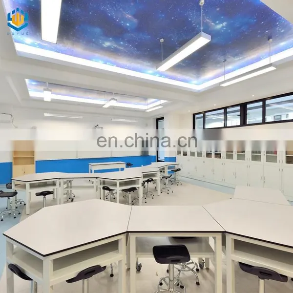 University Classroom Lab Table Science Lab Work Table Chemistry Laboratory Work Bench Hexagon Table photo-4