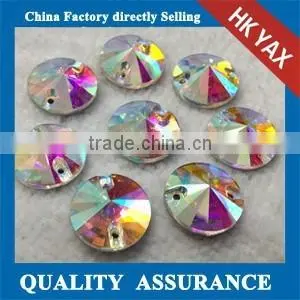 1223 Bulk Price Round Flatback Sew on Crystal Rhinestones for Clothing photo-3