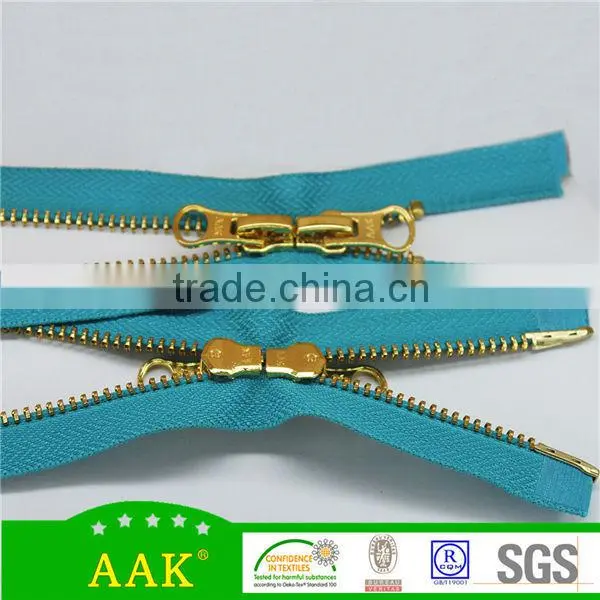 AAK ZIPPER #5 Golden 2 Way Open End Gold Pins Zipper photo-2