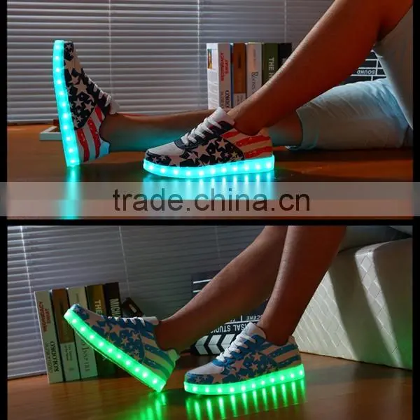 2016 Coolest Adult Trainers With Lights LED Light up Heels for Adults Led Running Shoes for Children Dancing photo-2
