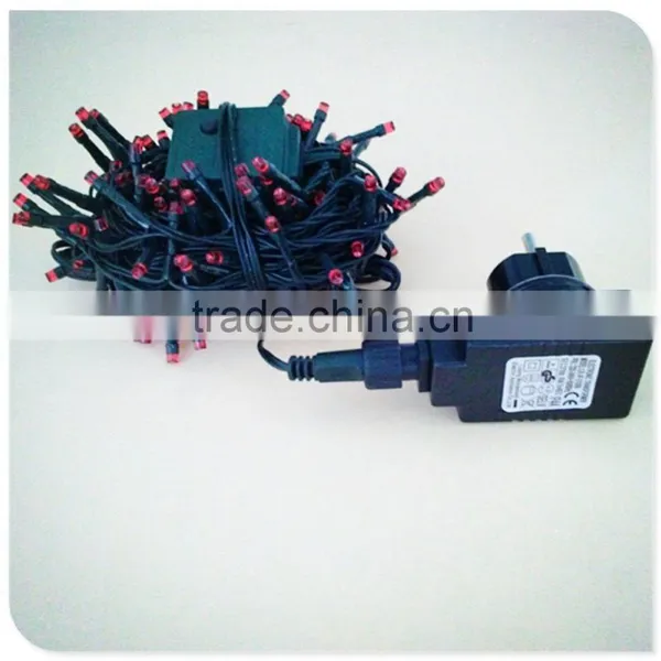 50LED Red Christmas String Light With Adaptor Outdoor Use Led Christmas Decor,street Lights Factory Wholesale in Taizhou photo-2