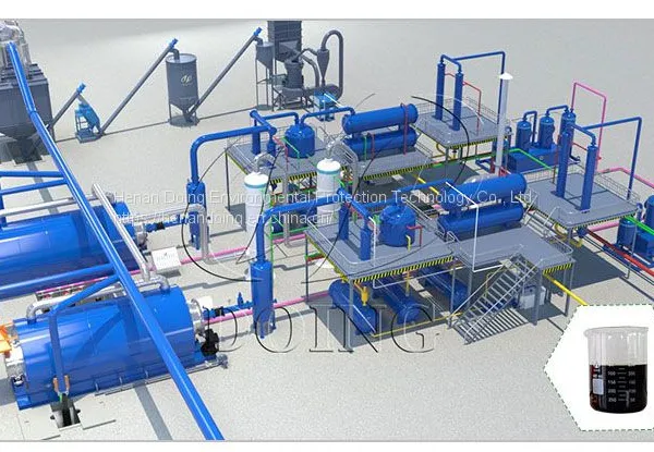 100kg-20TPD Waste Tire/plastic to Pyrolysis Oil Recycling and Converting Machine for Sale photo-4