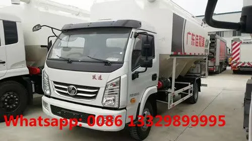 HOT SALE! YUEJIN Brand 130hp Diesel 8cbm 4T Bulk Feed Transported Vehicle for Chickenfarm for Sale photo-4