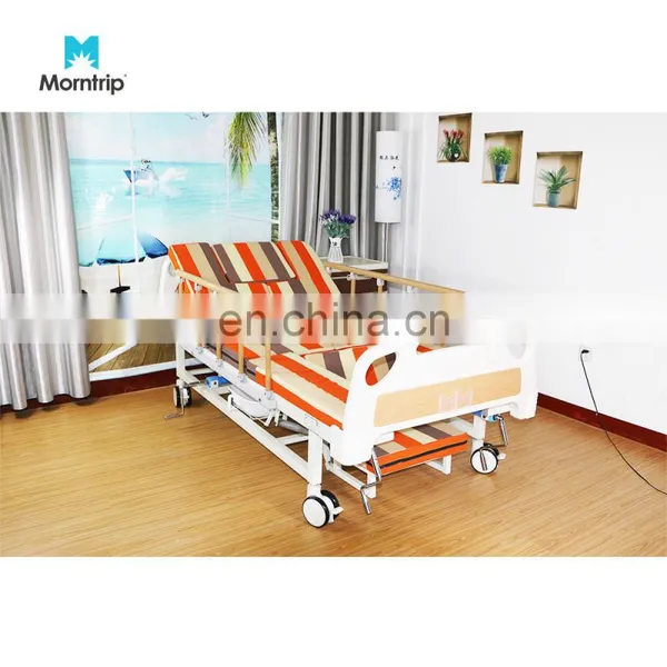 ABS Headboard 4 Cranks Best Price Manual Medical Hospital Bed With Toilet Hole photo-5