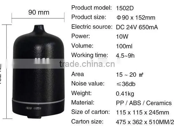 100ml Ceramic Ultrasonic Aroma Diffuser Essential Oil Diffuser Aromatherapy Air Purifiers Wholesale photo-3
