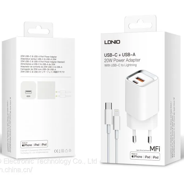 LDNIO New Arrival Model A2318M MFi Charger With Type-c to Lightning Cable photo-5