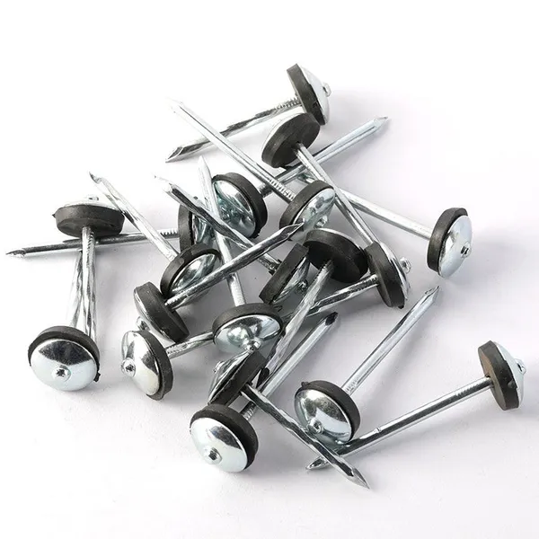 Hot-Dipped Zinc Coated Roofing Nails With Washer - 2inch Length photo-5