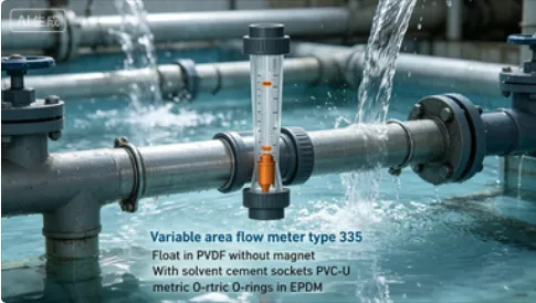 Variable Area Flow Meter Rotameter PVC PVDF Water Flow Meter for Water Treatment Pipeline Monitoring photo-2